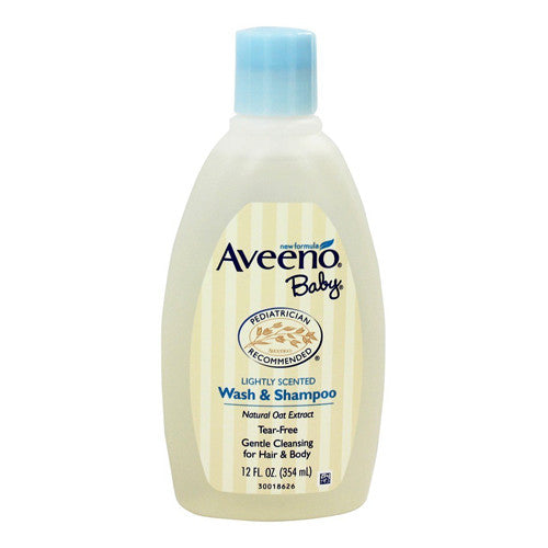 Aveeno Baby Wash And Shampoo With Natural Oat Formula, Lightly Scented - 12 Oz
